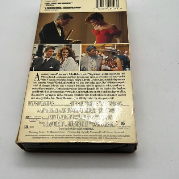 PRETTY WOMAN VHS (1990) RICHARD GERE/JULIA ROBERTS - Picture 2 of 3
